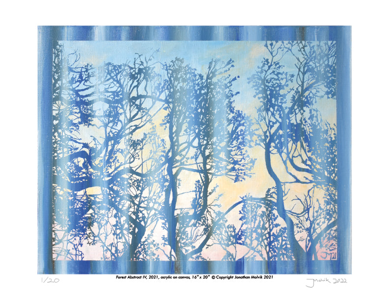 Forest Abstract IV - Limited Edition Signed Print 8.5