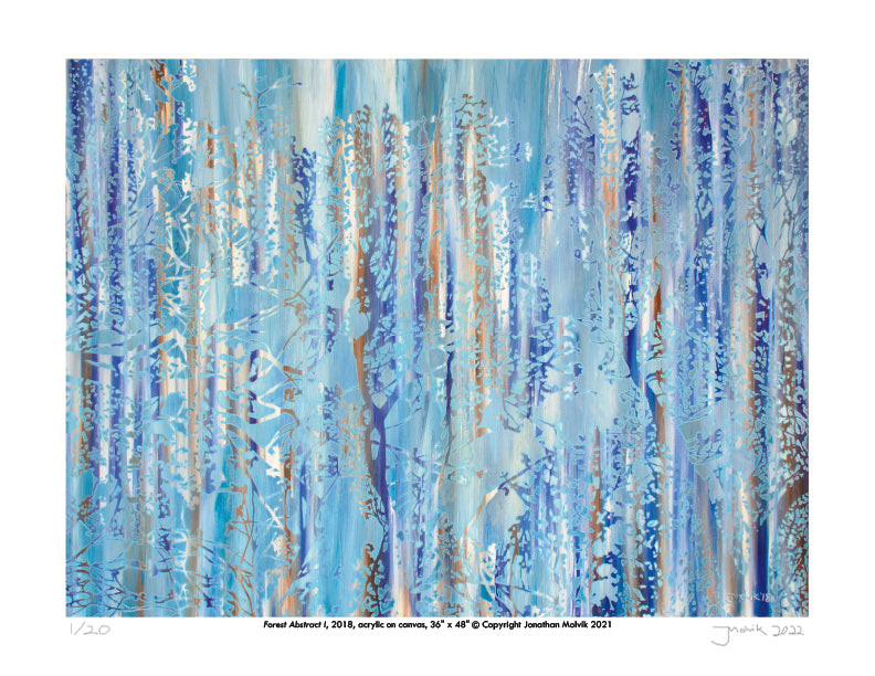 Forest Abstract I - Limited Edition Signed Print 8.5