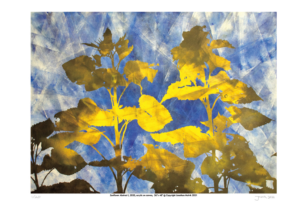 Sunflower Abstract I  - Limited Edition Signed Print 12