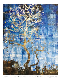 Tree of life on the edge of the world - Limited Edition Signed Print 8.5" x 11"