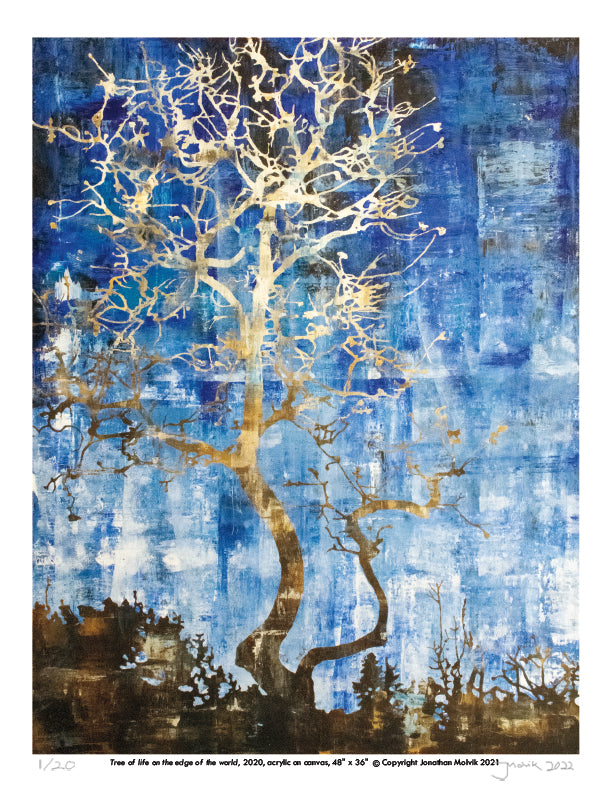 Tree of life on the edge of the world - Limited Edition Signed Print 8.5